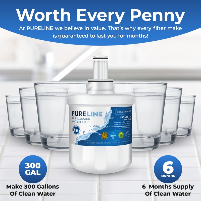 Pureline DA29-00003G Water Filter Replacement for Samsung DA29-00003G, Aqua-Pure Plus, Samsung RSG257AARS, DA29-00003F DA29-00003B, DA29-00003A, HAFCU1, RS22HDHPNSR, RF267AERS, HDX-FMS-1. (2 Pack) - Image 5
